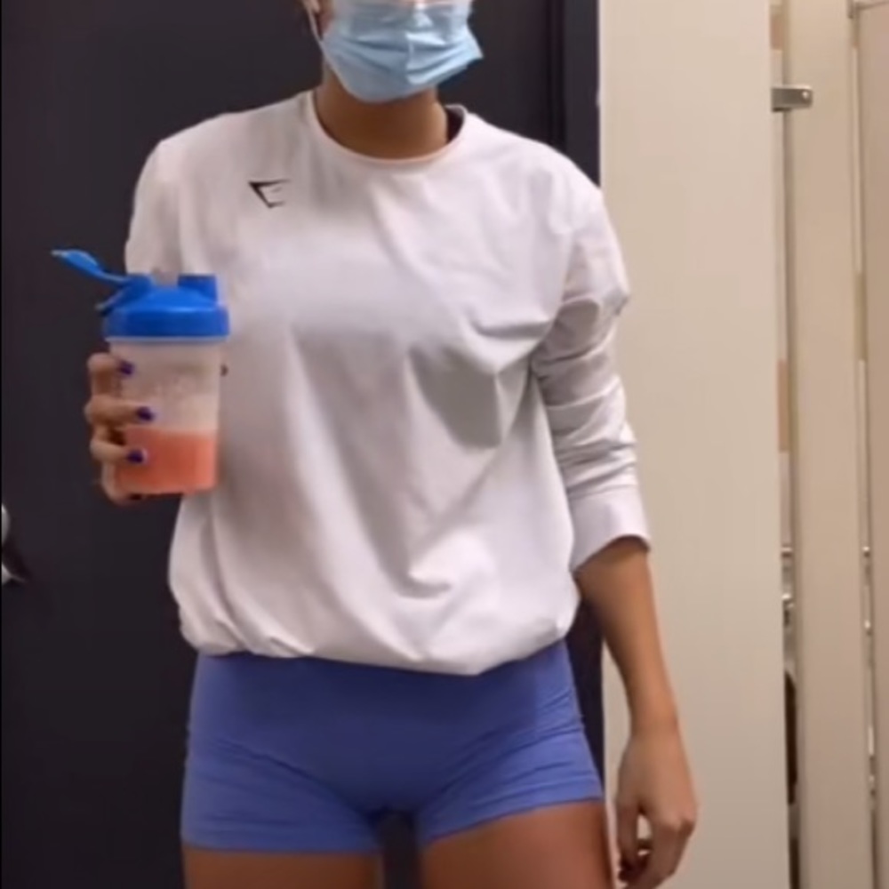 Gymshark White Arrival Long Sleeve T-Shirt